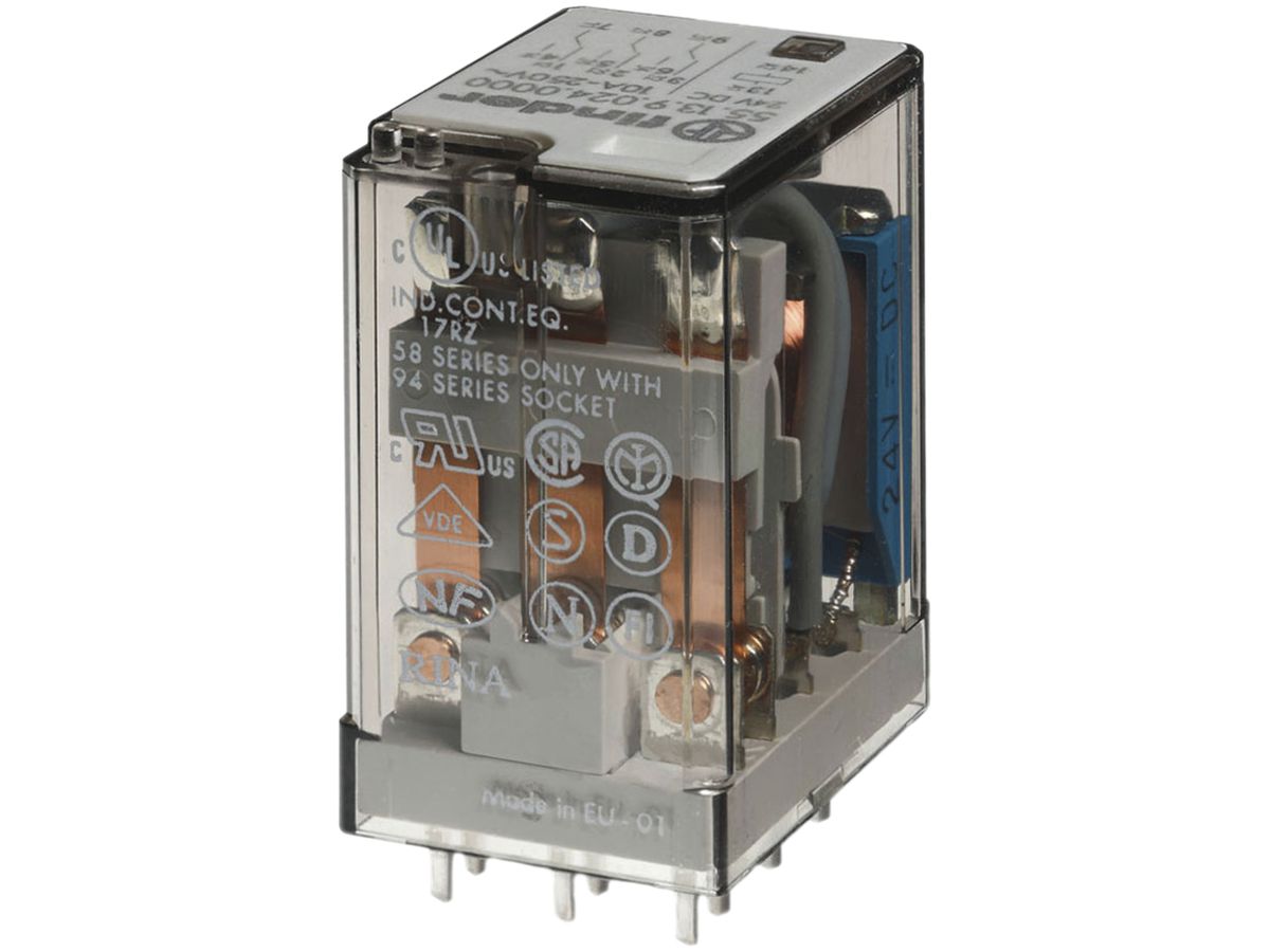 Miniatur-Printrelais Finder 55, 3W 10A/110VDC AgNi+Au RT I