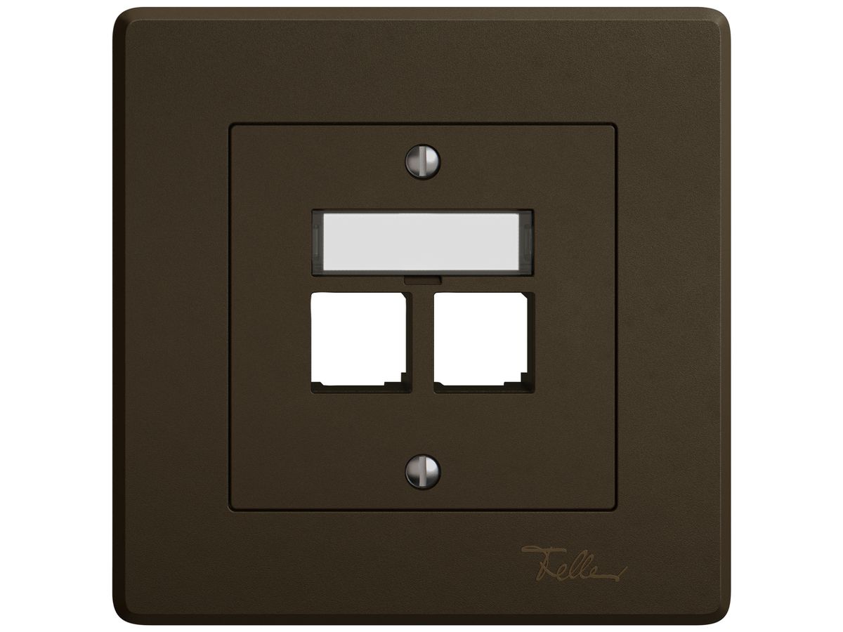 UP-Montageset EDIZIO.liv EASYNET S-One SNAPFIX® gerade 2×RJ45 br