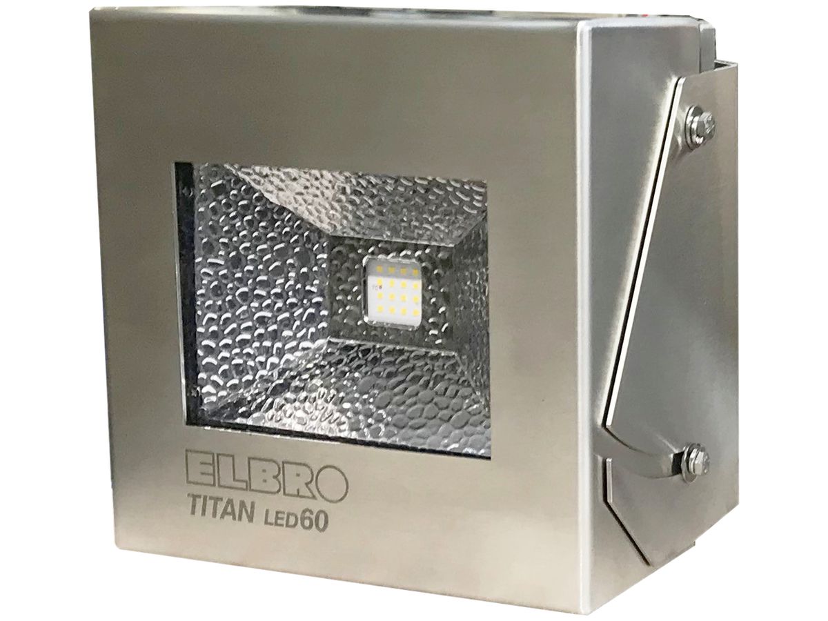 LED-Strahler ELBRO TITAN 60W 3000…5000K 7330lm 120° IP65 Edelstahl