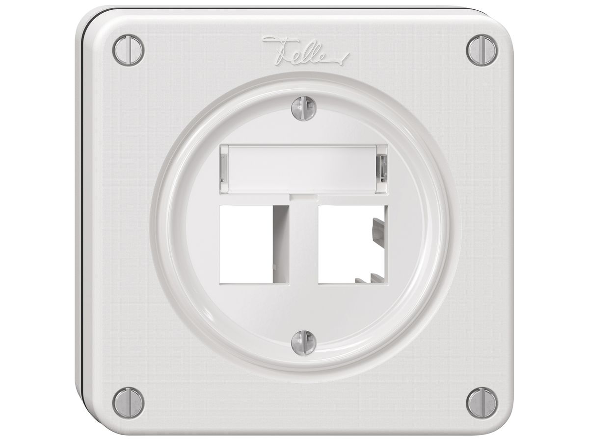 UP-Montageset NEVO freenet SNAPFIX® für 2 Buchsen 87×87mm ws