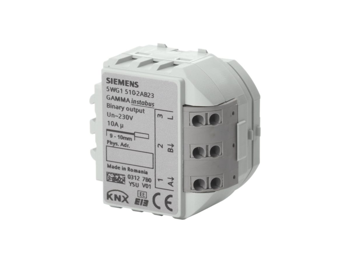 EB-KNX-Binärausgabegerät Siemens 230VAC 2×10A RS510/23