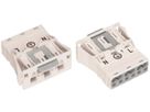 Steckerteil WAGO 3L 2×0.5…4mm² weiss