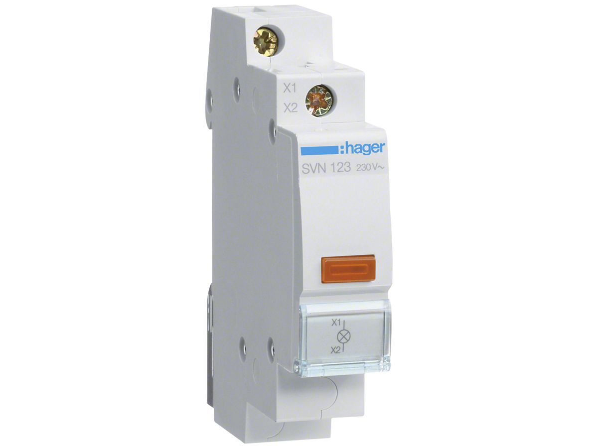 EB-Signallampe Hager LED orange 1TE 230VAC