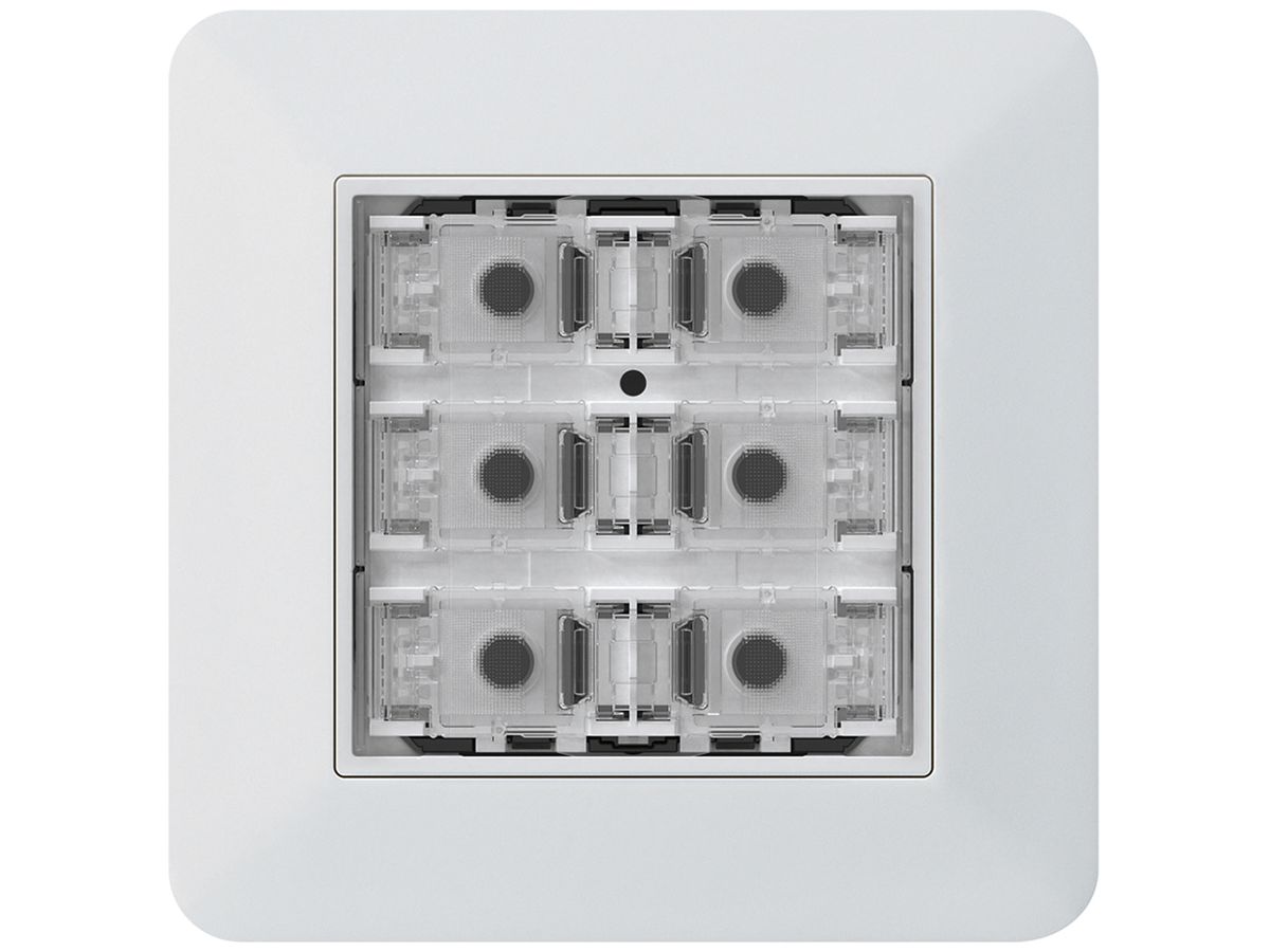 UP-Taster KNX KTR f.6×Tasten 6×Betätigungspunkte LED weiss