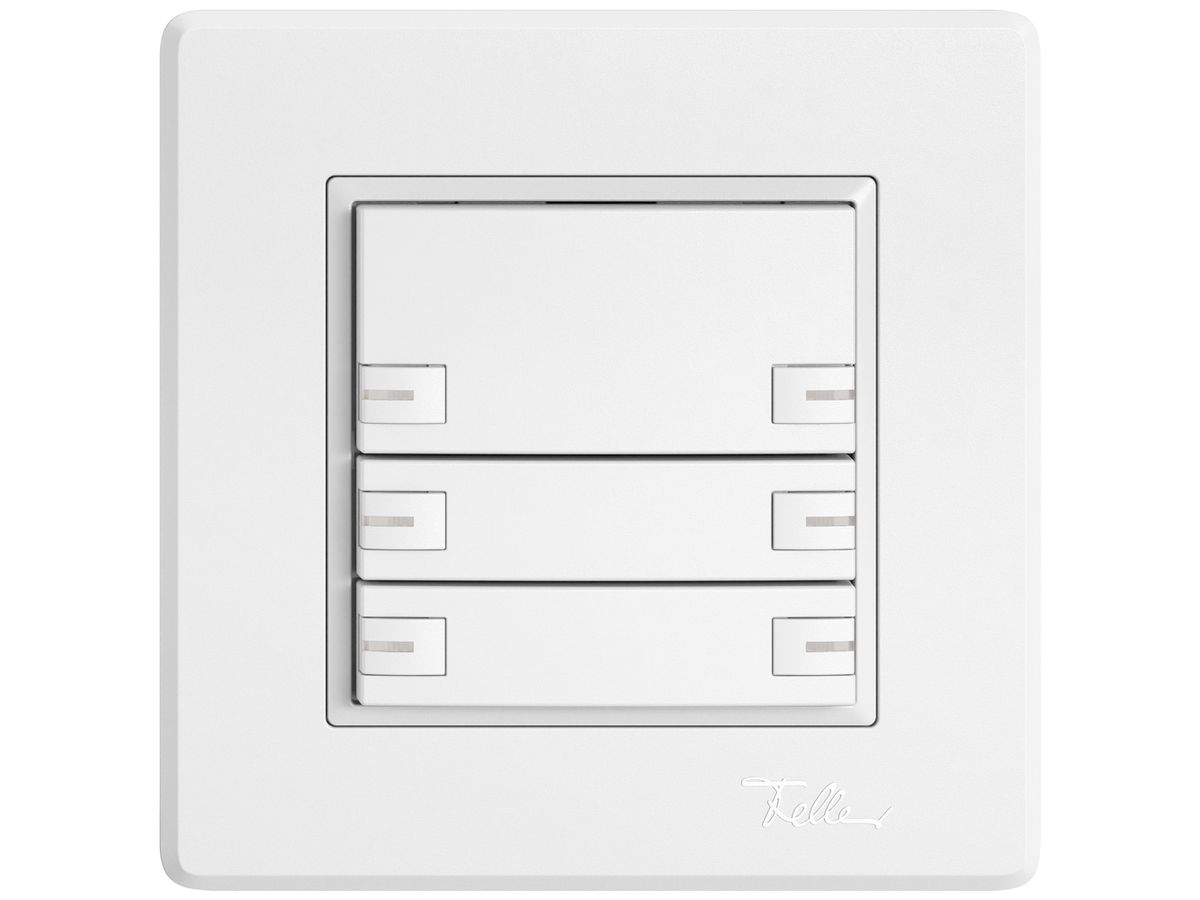 UP-KNX-Taster RGB EDIZIO.liv SNAPFIX® Temperaturfüh.RGB-LED 6×T 1-Tbed.ws