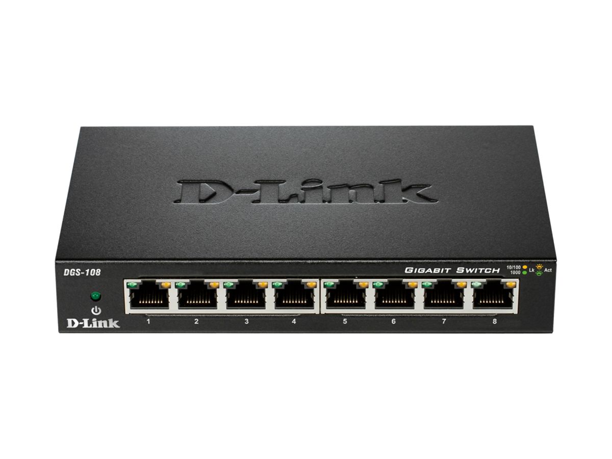 Switch D-LINK DGS-108/E, 8-Port unmanaged Gigabit