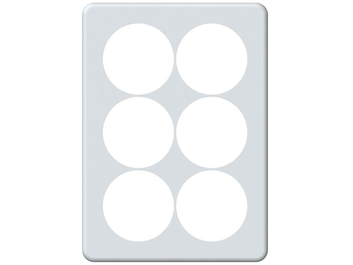 UP-Abdeckplatte origin 3×2 Ø58mm 152×212mm weiss