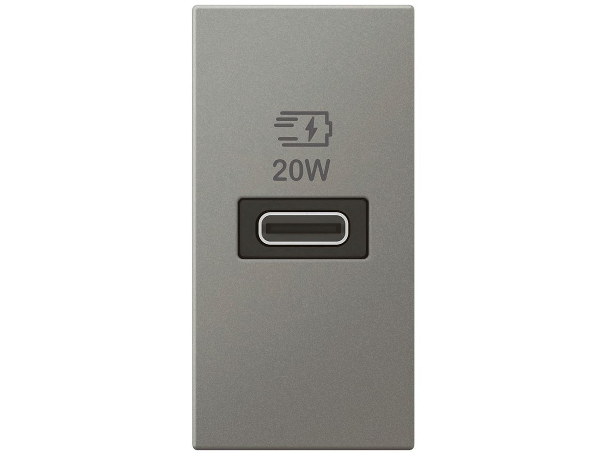 EB-USB-Ladesteckdose Mosaic 1×USB-C magnesium