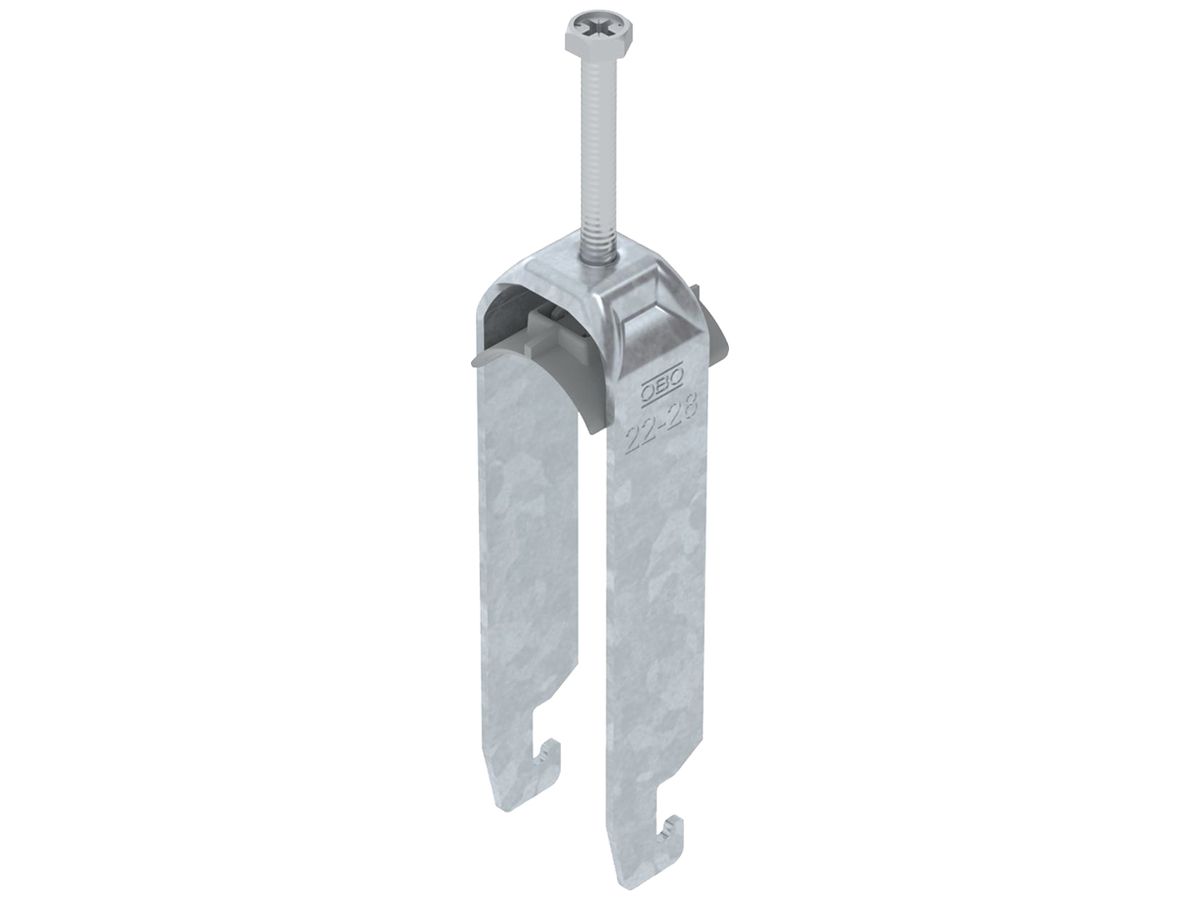 Schnellverleger BET 2056 U-Fuss Kunststoff 22…28mm 3×Kabel Stahl tfZn
