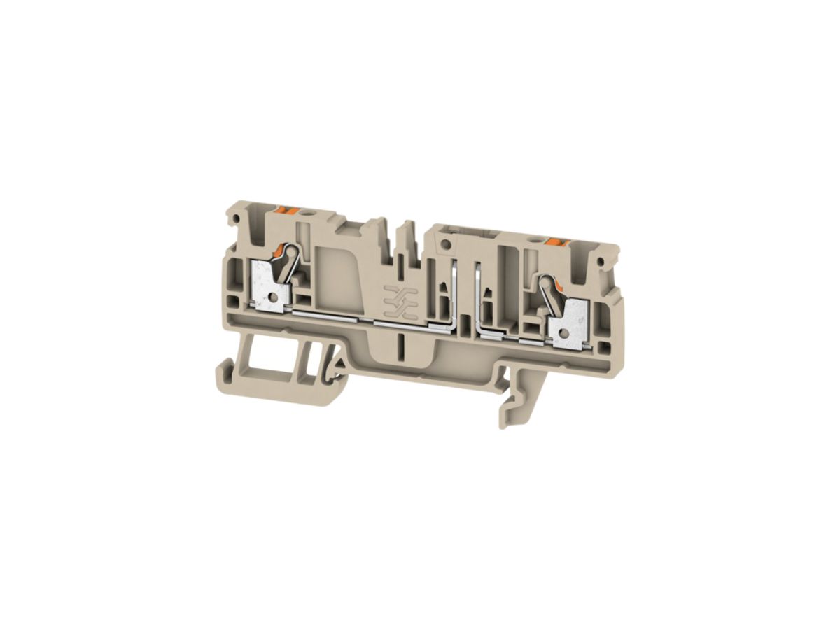 Messtrenn-Reihenklemme Weidmüller ADT W/O PUSH IN 2.5mm² 2 Anschlüsse TS35 beige