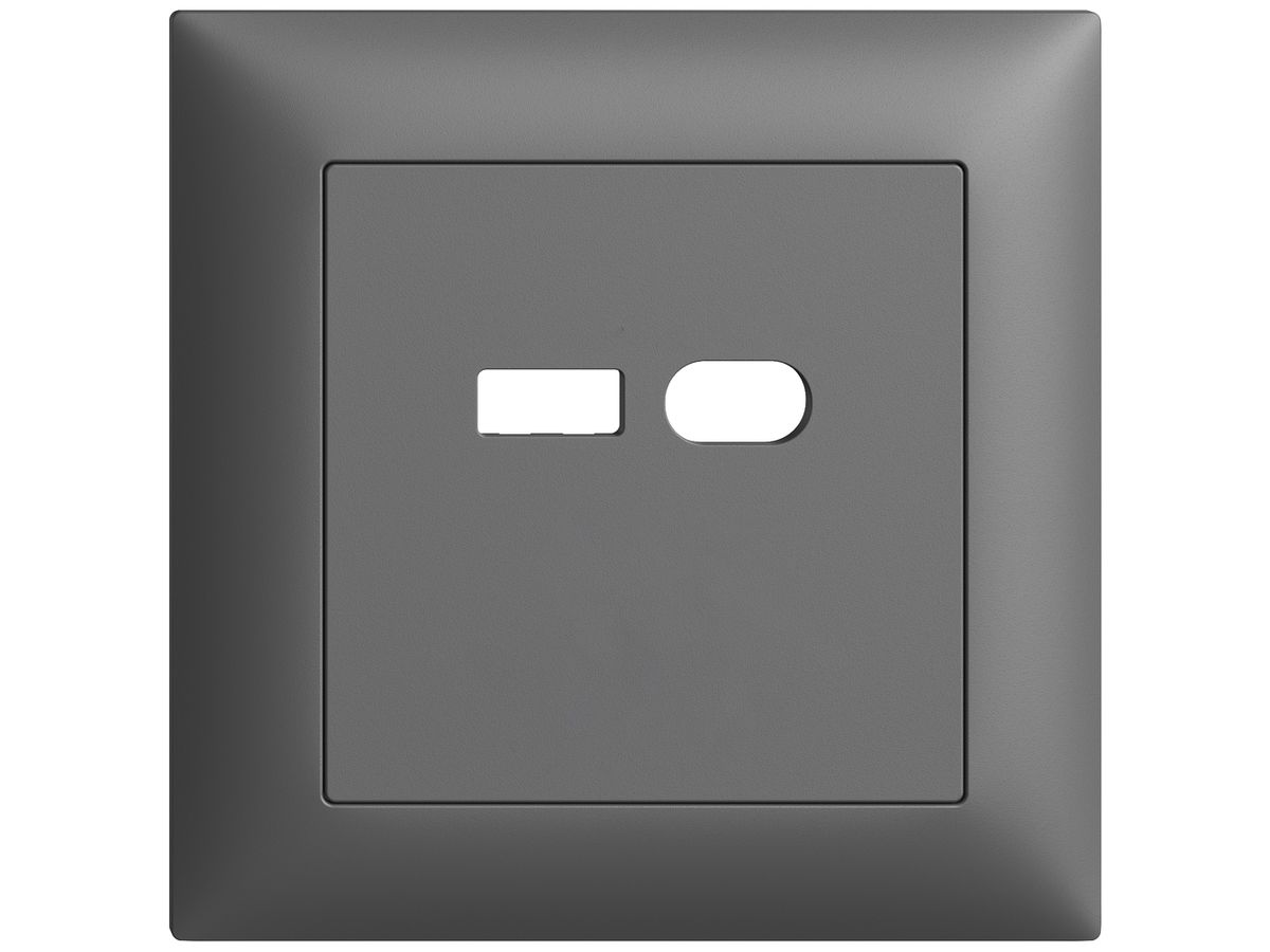 UP-Montageset Feller EDIZIOdue für Steckdose USB 18W Typ A + Typ C dunkelgrau
