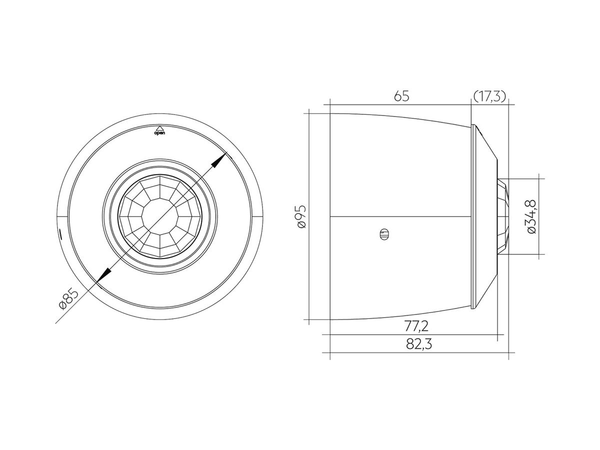 AP-Gehäuse Tridonic bDW rs, zu Bewegungsmelder basicDIM Wireless Sensor, weiss