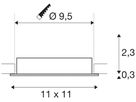 Einbaurahmen SLV NEW TRIA 95 Aluminium 110×110×26mm weiss
