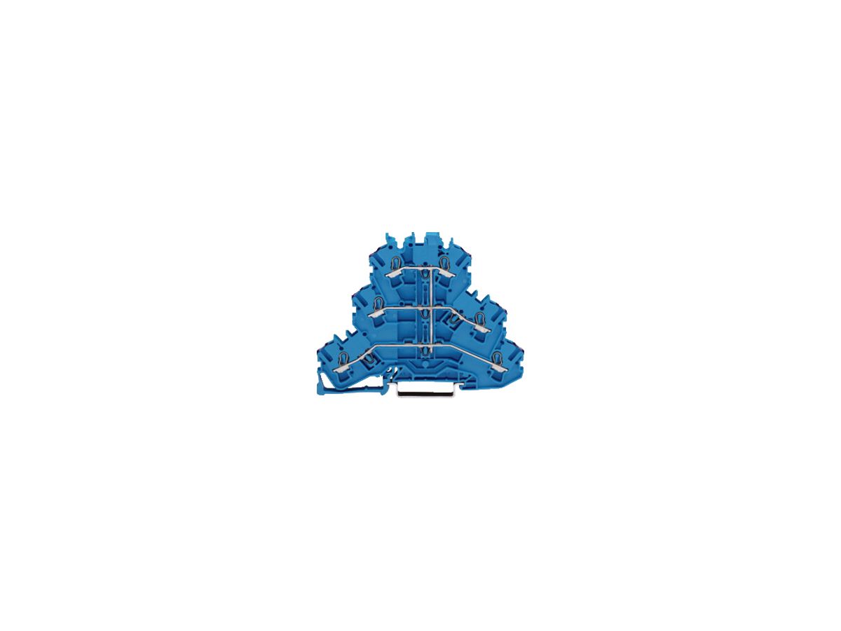 Dreistockklemme WAGO TOPJOB-S 2.5mm² 6 N blau, WAGO