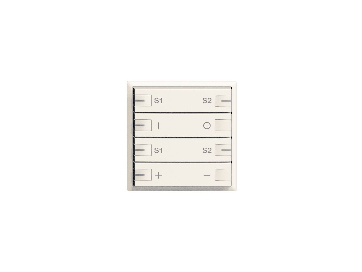 Frontset ON-OFF Dimmer Szene 4T mit LED ZEP EDIZIOdue weiss