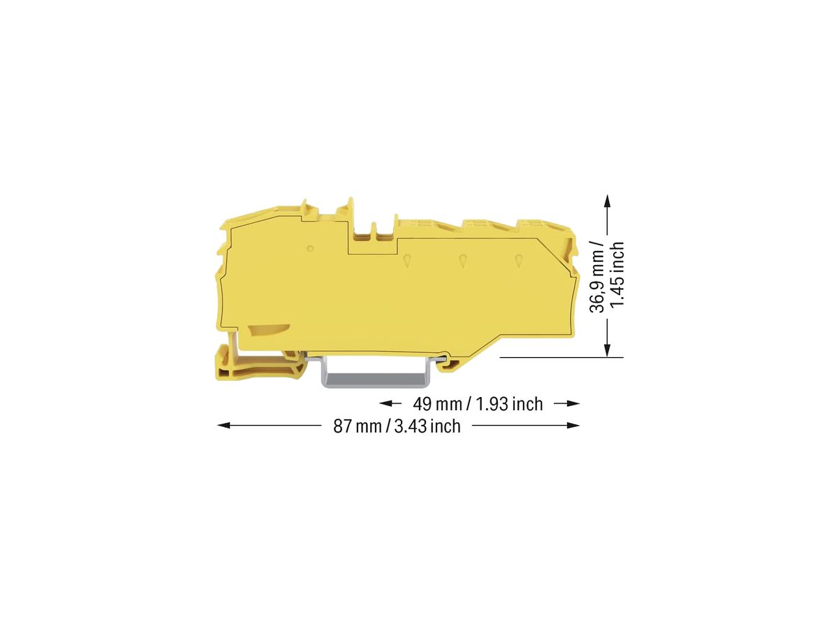 Verteilerblock WAGO TOPJOB S 1P 76A 1×Eing 16mm² 6×Ausg 4mm² gb