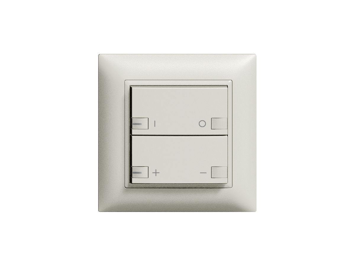 UP-Frontset ON-OFF Dimmer 2T mit LED ZEP EDIZIOdue hellgrau