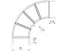 Bogen 90° horizontal Bettermann 110×500mm für Kabelleiter bandverzinkt