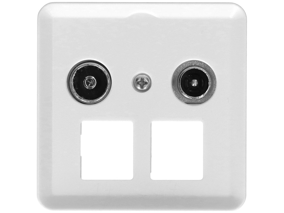 Multimediadose TV-R MAX HAURI priamos Durchgangsdose 15dB weiss