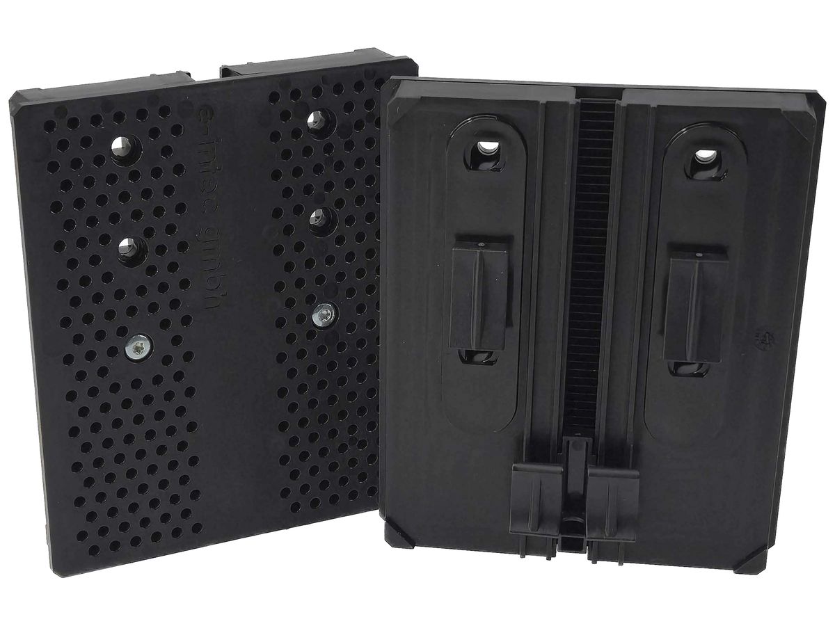 Montageplatte e-intec SmartFix MP-1 92×110mm für Gitterrinnen schwarz