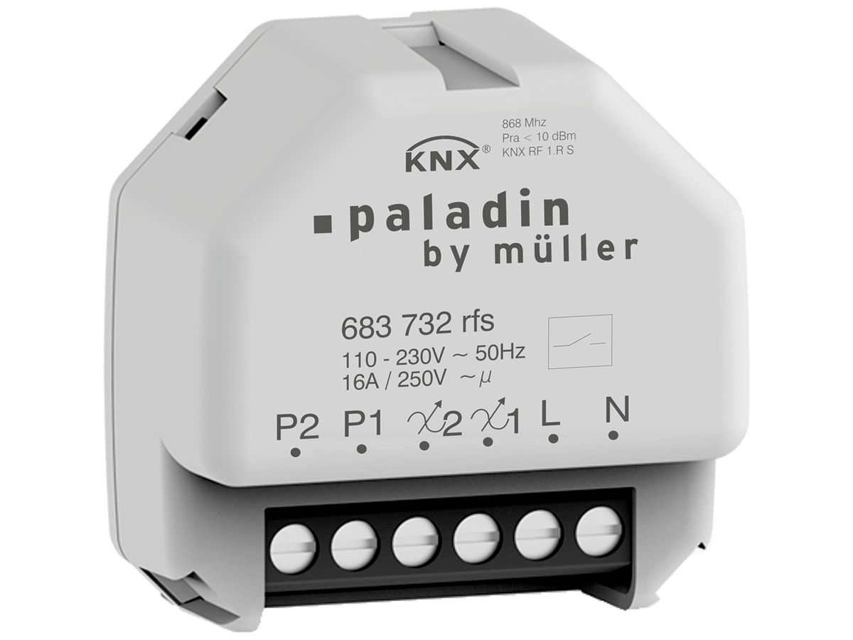 EB-Jalousieaktor KNX RF paladin 683 732 rfs 1-Kan 16A 110…230V 2×DI