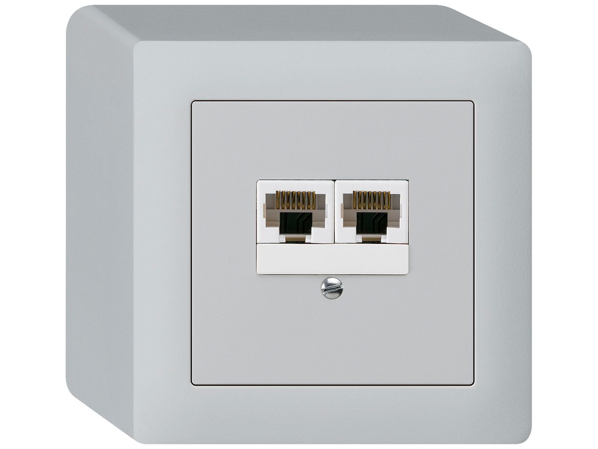 AP-Dose kallysto 2×RJ45u parallel hellgrau