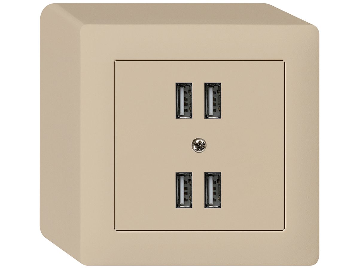 AP-Steckdose 4×USB kallysto Q 2400mA beige