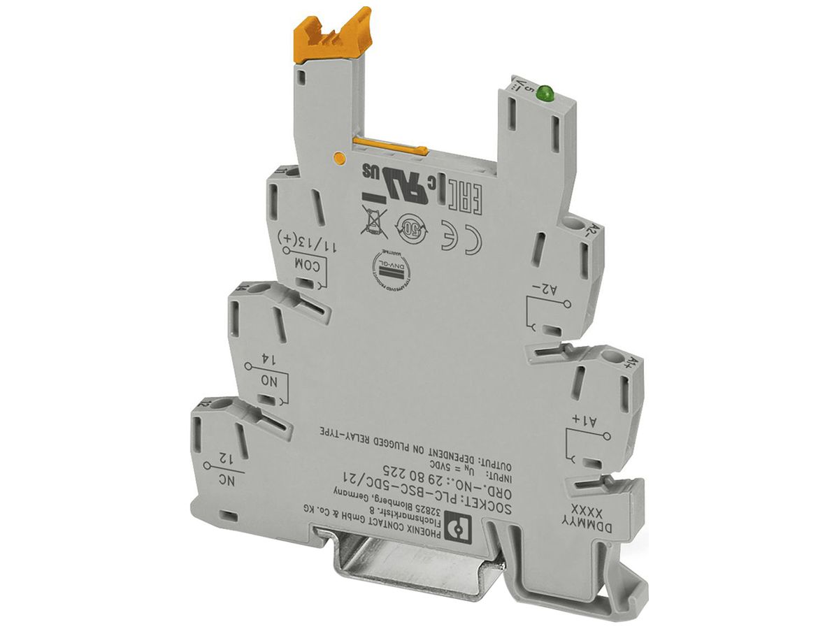 Relaissockel PX PLC-BSC TH35 Schraubanschluss 5L 80mm 6.2×94mm