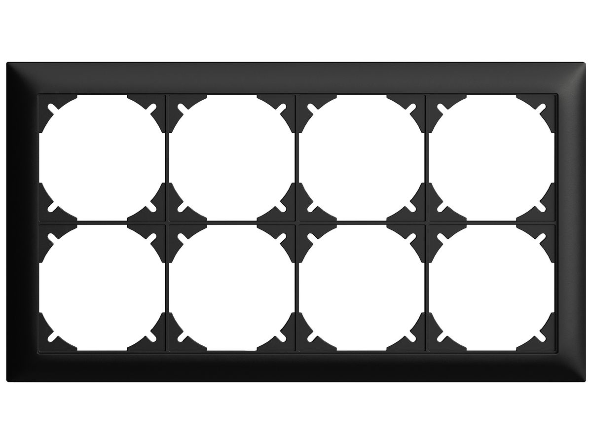 UP-Kopfzeile EDIZIOdue SNAPFIX® 2×4 horizontal 268×148mm schwarz