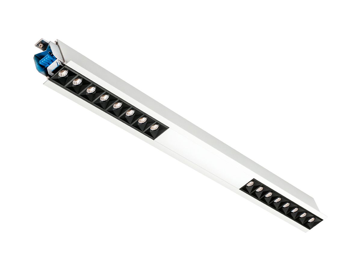 EB-LED-Deckenleuchte SG Lineal recessed Cubic 27W 2220lm 840 DALI 841mm weiss