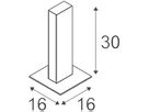 LED-Standleuchte SLV H-POL, 8W 350lm 3000K IP55 anthrazit