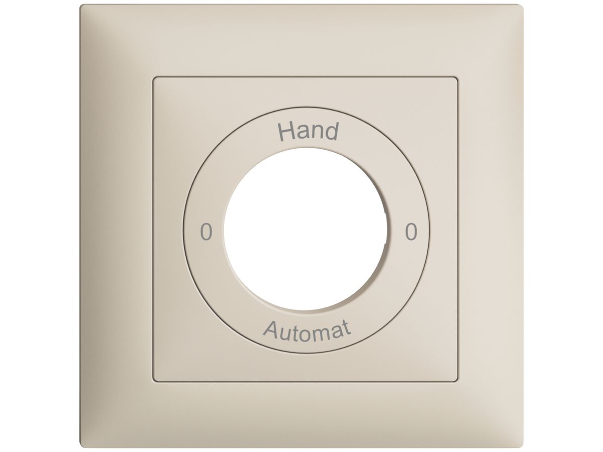 Frontset 0-Hand-0-Automat EDIZIOdue crema 88×88mm für Schlüsselschalter