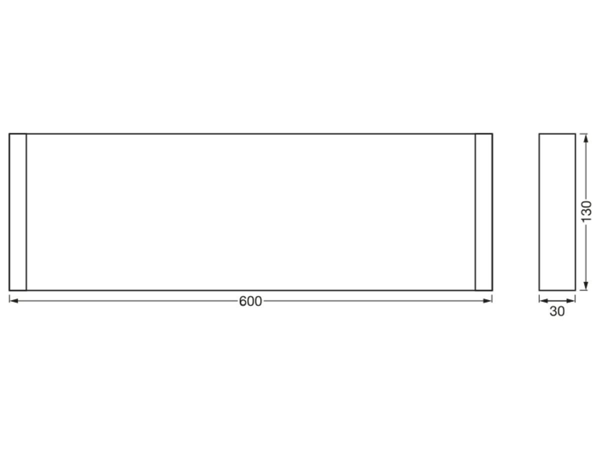 LED-Lichtleiste LDV LINEAR SHELF 12W 1100lm 3000K 600mm IP44 weiss
