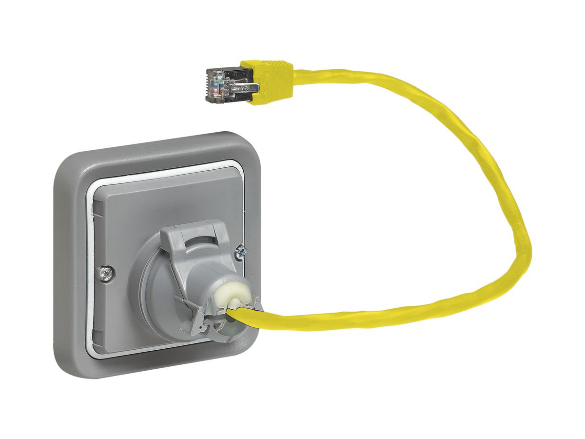 Oberteil PLEXO zu RJ45 grau