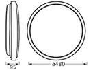LED-Deckenleuchte LEDVANCE ORBIS LONDON 36W 2500lm 3000K Ø480mm weiss