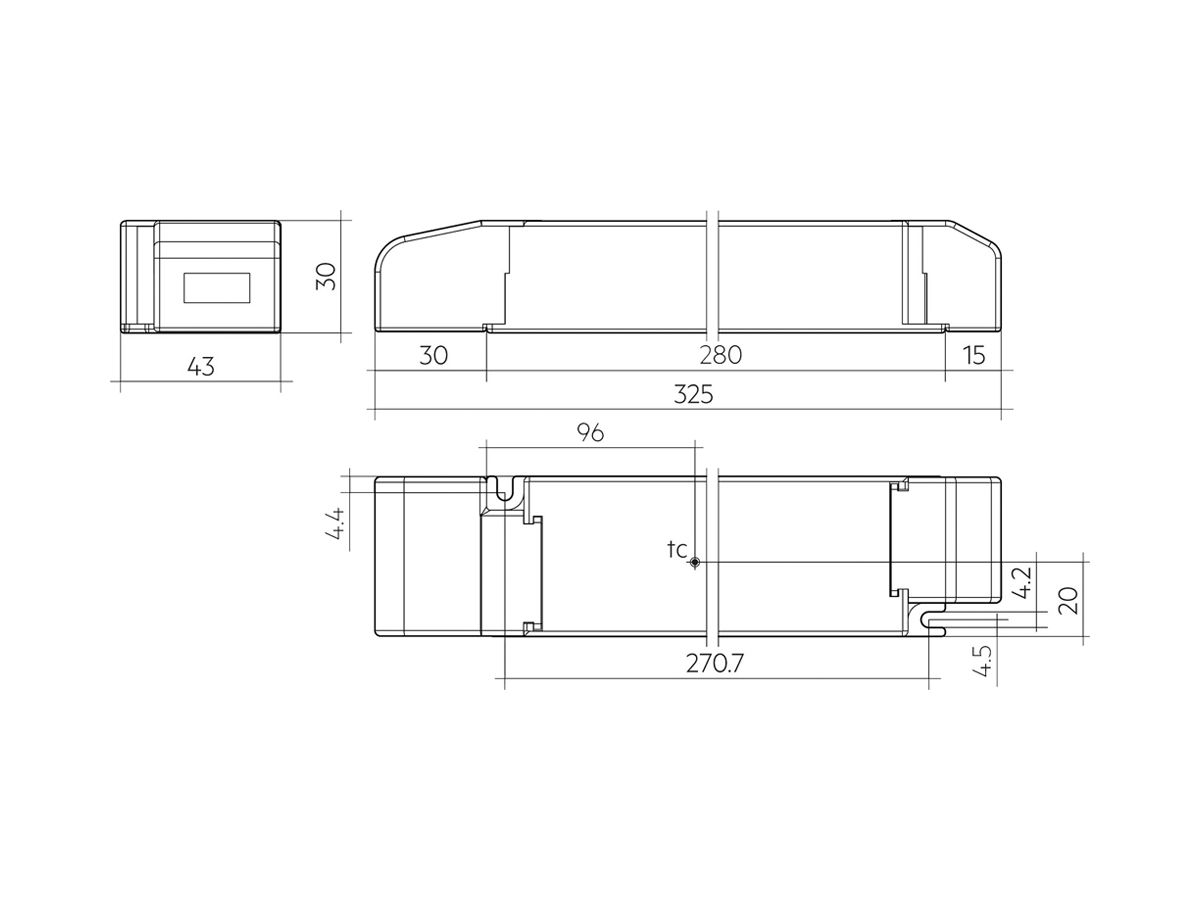 LED-Konverter Tridonic LC 20…200W 48V DALI DSI DIM