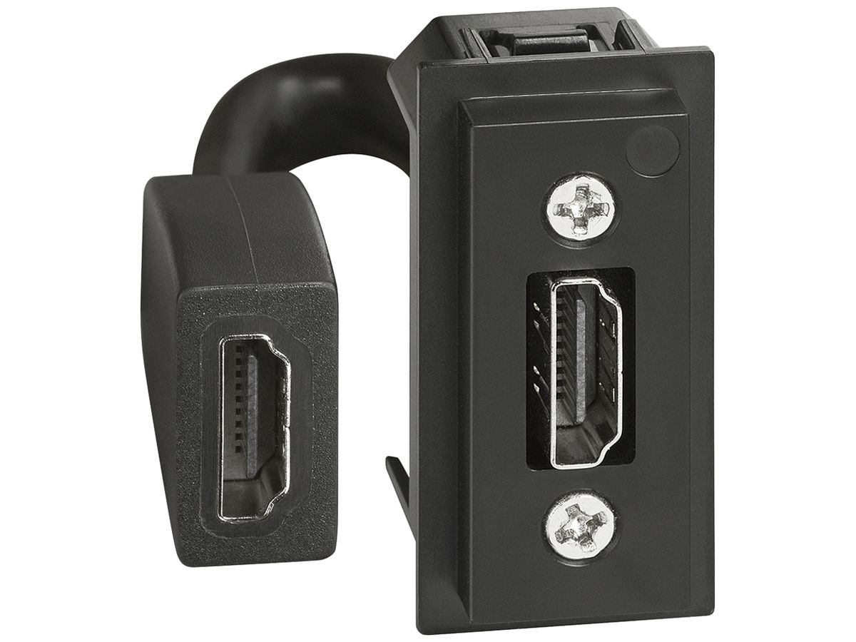 Anschlussdose Living Now HDMI 14 mit Anschlusskabel und Stecker 1 Modul