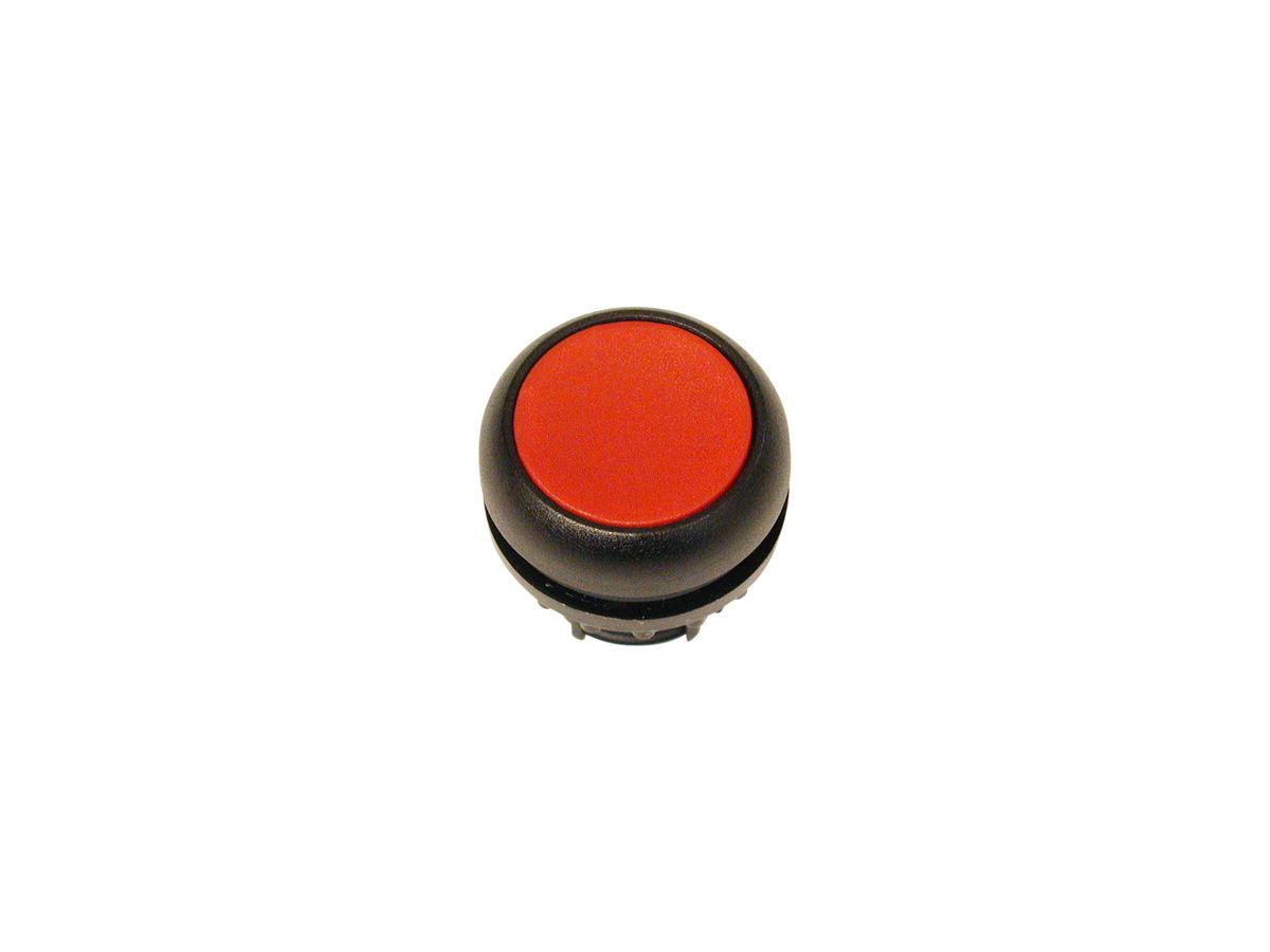 Drucktaste ETN RMQ flach rot, rastend, Ring schwarz