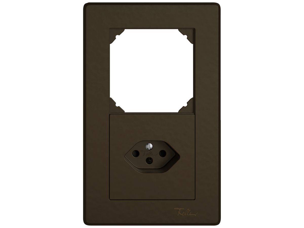 UP-Kombination EDIZIO.liv SNAPFIX® 2×1 156×96mm leer+1×T13 braun