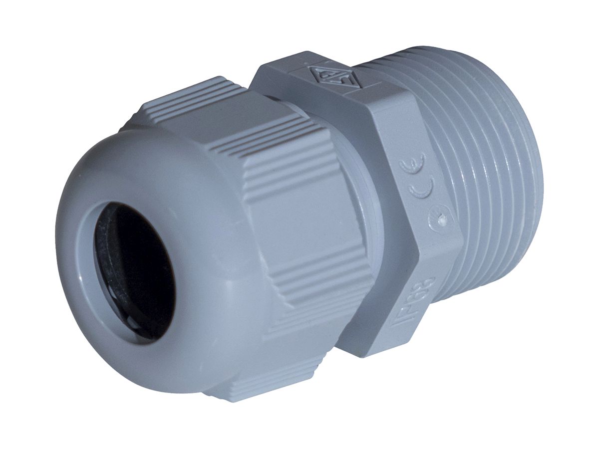 Kabelverschraubung PLICA-TEC, M20 für Kabel Ø5…12mm 15mm PA IP68 lichtgrau
