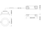 LED-Downlight LEDVANCE COMFORT OP 13W 1430lm 930/940 IP20/44 95° DALI Ø116 weiss