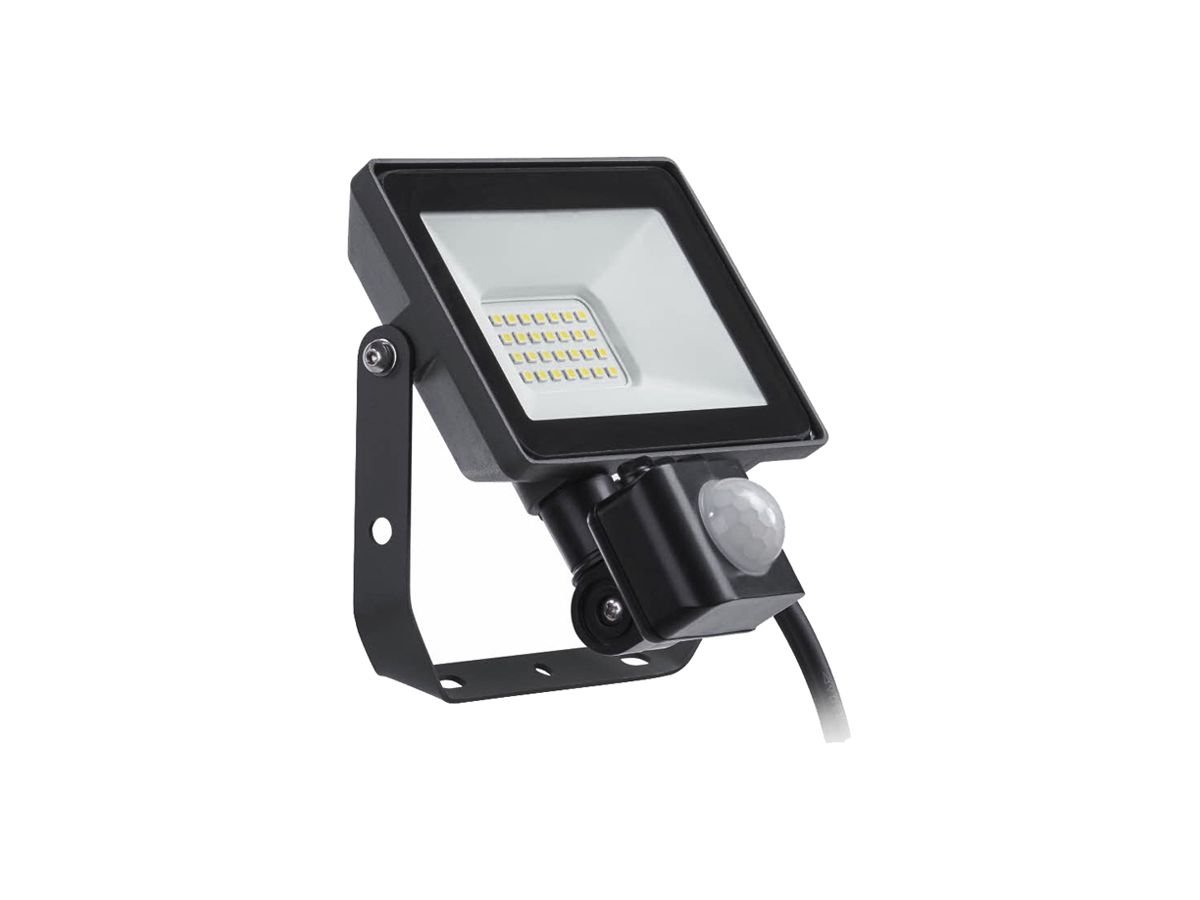 LED-Strahler MAZDA BVP008 PIR SEN 20W 1900lm 4000K IP65 110° 140×153mm schwarz