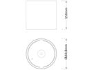 Anbaugehäuse LEDVANCE COMFORT Aluminium Ø160×150mm grau