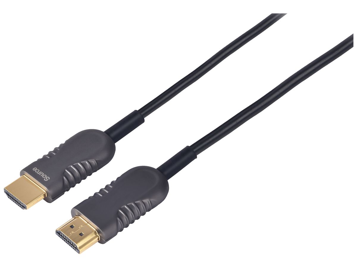 Optisches HDMI-Kabel CeCoNet, HDMI 2.0, HDMI ↔ HDMI, schwarz, 5m