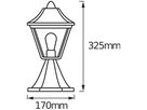 Wegeleuchte LDV ENDURA CLASSIC TRAD E27 325mm Aluminium anthrazit