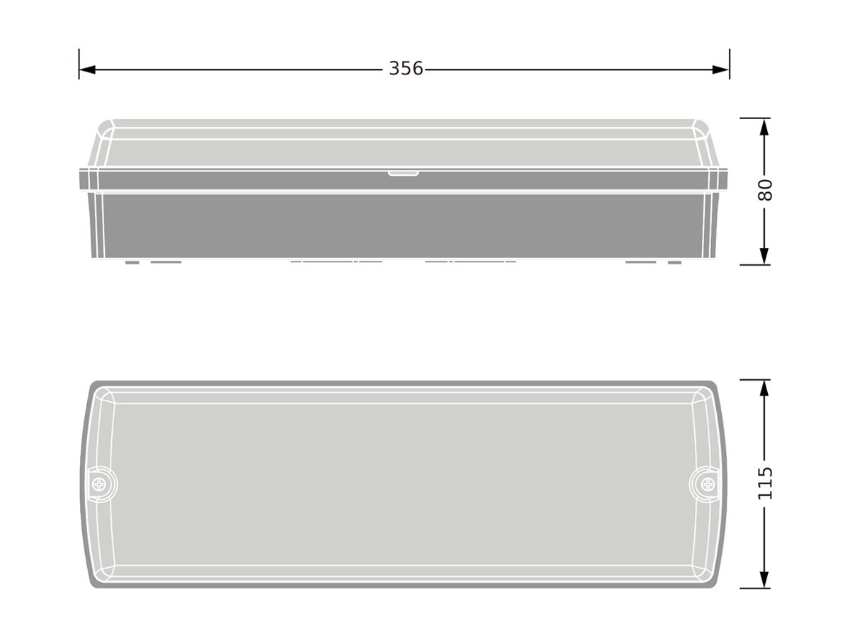 LED-Decken-/Wandleuchte LEDVANCE BULKHEAD COMPACT 8W 840lm 830/840 IP65 schwarz