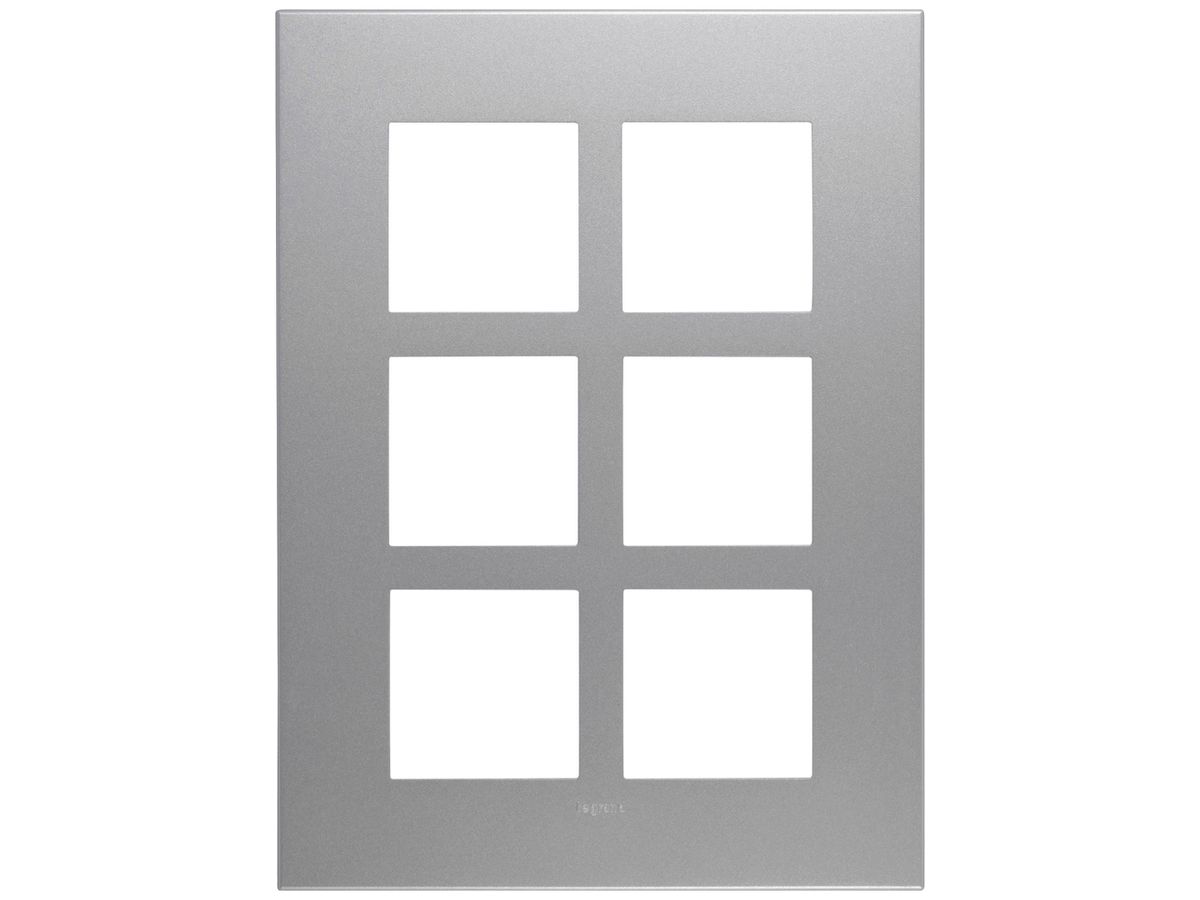 UP-Kopfzeile Legrand Arteor 2×3 horizontal 213×157mm Soft Alu