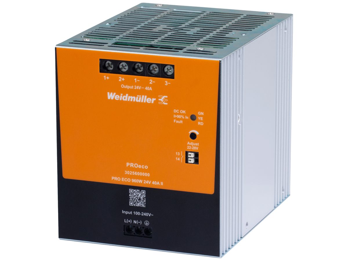 Schaltnetzgerät Weidmüller Connect Power PRO ECO 960W 48V 20A