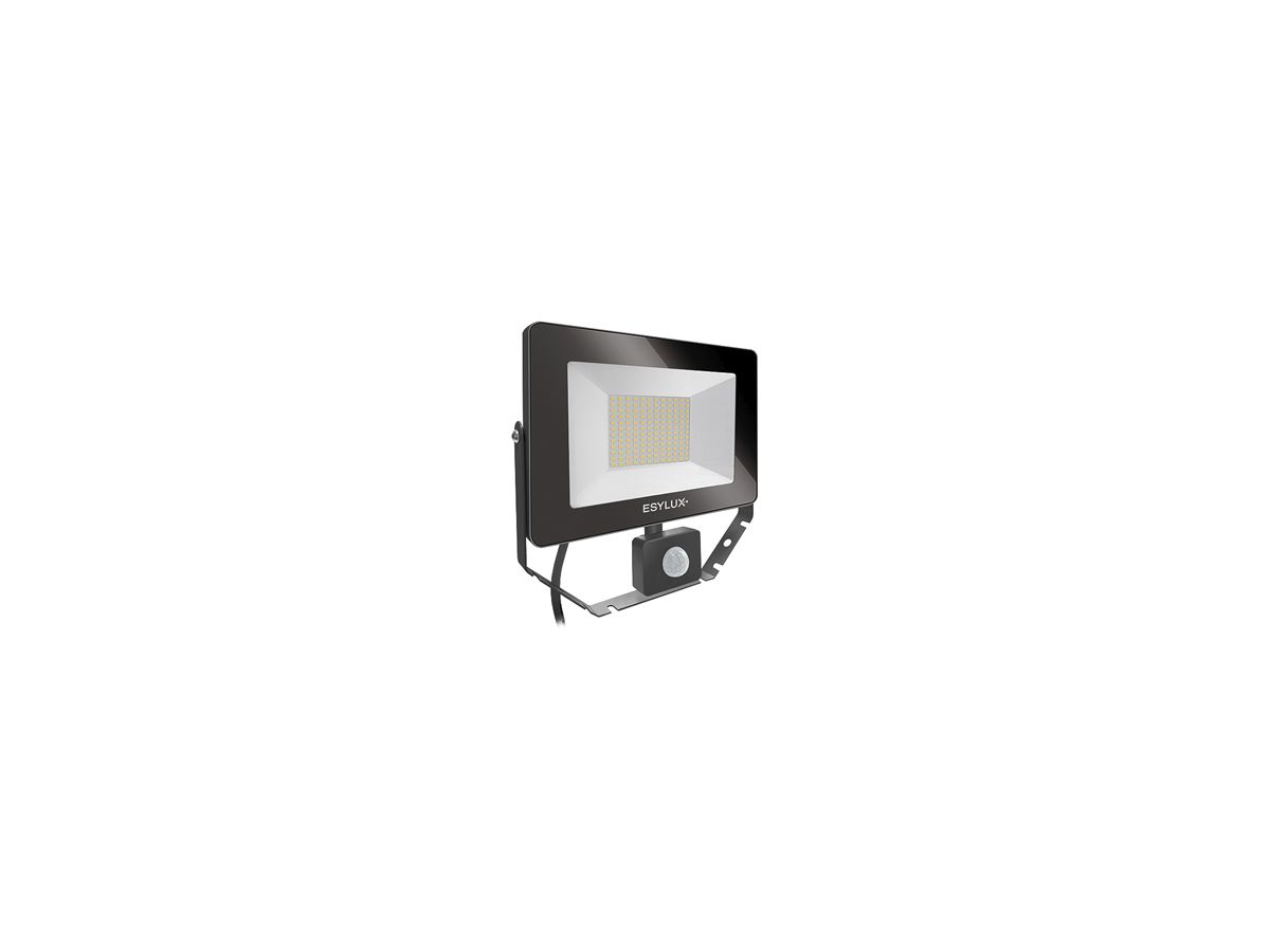 LED-Strahler ESYLUX AFL BASIC, 50W 3000K 5000lm 240×60×230mm IP65, schwarz