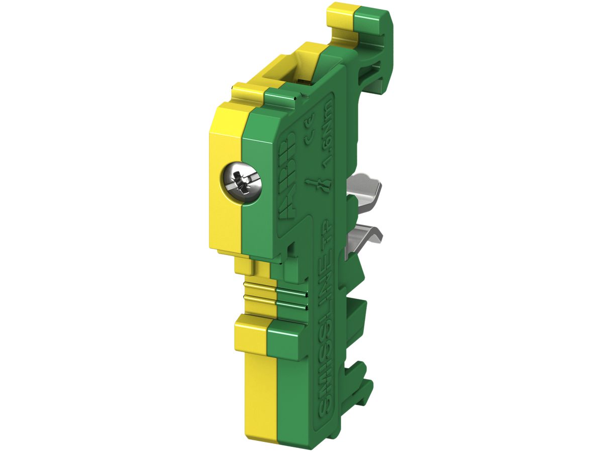 Schutzleiterklemme ABB SMISSLINE TP für Zusatzsockel 10mm², grün/gelb